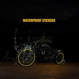 Car Bike Tyre & Body Reflective Stickers (18 stripes of Yellow Colour)
